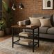 Журнальный столик MEBEL ELITE CARTER 60*30 рустикальный дуб/черный