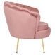 Крісло м'яке з підставкою MEBEL ELITE GRAND Velvet Рожевий