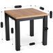 Комплект стіл розкладний MEBEL ELITE MAX 80(160)х80 см Дуб Крафт Чорний +4 стільці CHRIS Чорний