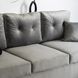 Диван 3-х місний оксамитовий MEBEL ELITE EMIL Velvet 230 см Сірий