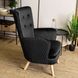 Кресло мягкое бархатное MEBEL ELITE SANTOS Velvet Черный