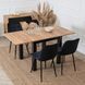 Комплект стіл розкладний MEBEL ELITE MAX 80(160)х80 см Дуб Крафт Чорний +4 стільці CHRIS Чорний