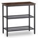 Журнальный столик MEBEL ELITE CARTER 60*30 рустикальный дуб/черный