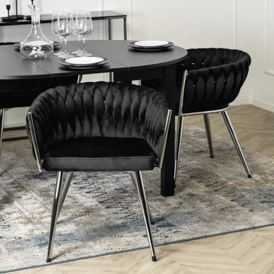 Стіл кухонний розкладний MEBEL ELITE HARRY 1 102(142)х102 см Чорний фотографія