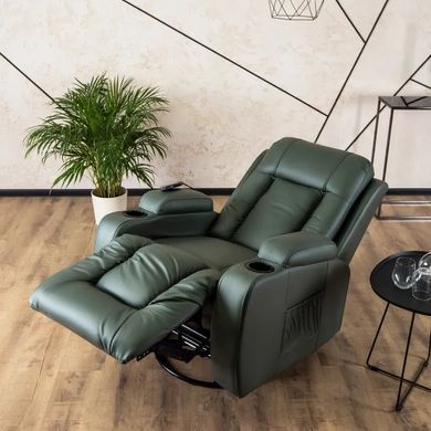 Масажне крісло MEBEL ELITE BOX екошкіра Зелений фотографія