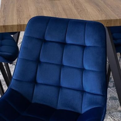 Стілець оксамитовий MEBEL ELITE RICK Velvet, Темно-синій фотографія