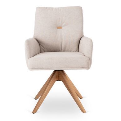 Стілець поворотний MEBEL ELITE BIANCO Бежевий фотографія
