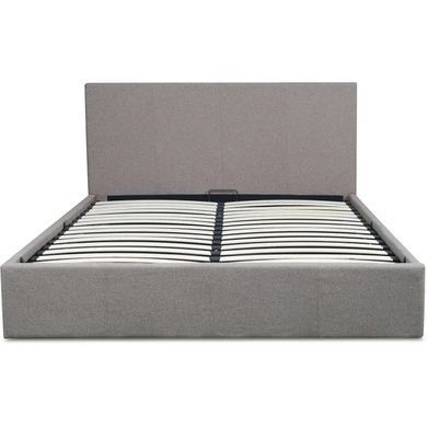Ліжко двоспальне MEBEL ELITE MELIA, 160x200 см тканина Сірий фотографія