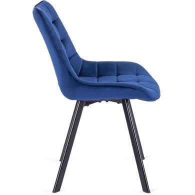 Стілець оксамитовий MEBEL ELITE RICK Velvet, Темно-синій фотографія