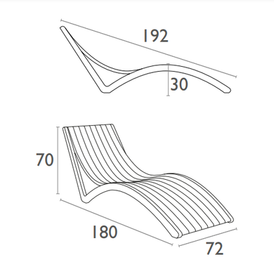 Комплект із 2 шезлонгів Onto Siesta Slim + Стіл Siesta Ocean Side Table - Taupe