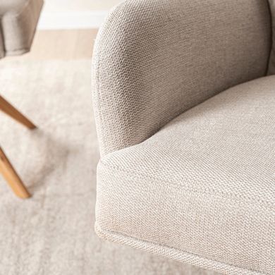Стілець поворотний MEBEL ELITE BIANCO Бежевий фотографія