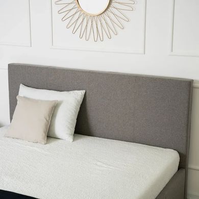 Ліжко двоспальне MEBEL ELITE MELIA, 160x200 см тканина Сірий фотографія
