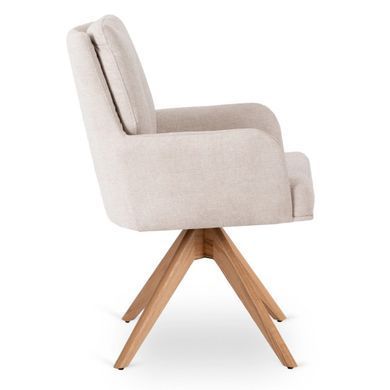 Стілець поворотний MEBEL ELITE BIANCO Бежевий фотографія