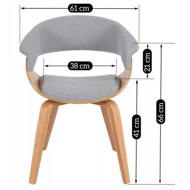 Стул MEBEL ELITE GARY 2 Золотой дуб / Серый фотография