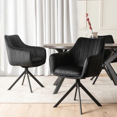 Стул поворотный MEBEL ELITE MUMBAI 2 Velvet&nbsp;Черный фотография