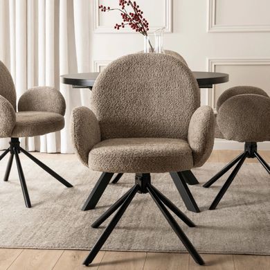 Стілець поворотний MEBEL ELITE MUSSO Коричневий фотографія