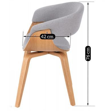 Стул MEBEL ELITE GARY 2 Золотой дуб / Серый фотография