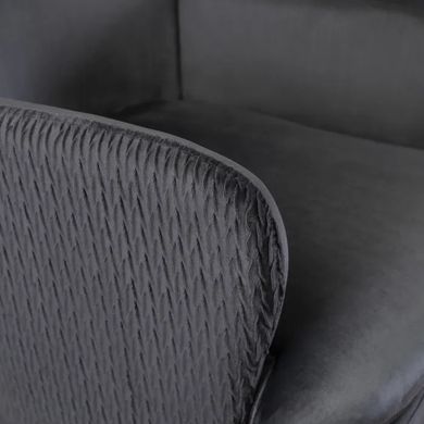 Крісло м'яке оксамитове MEBEL ELITE SANTOS Velvet Сірий фотографія