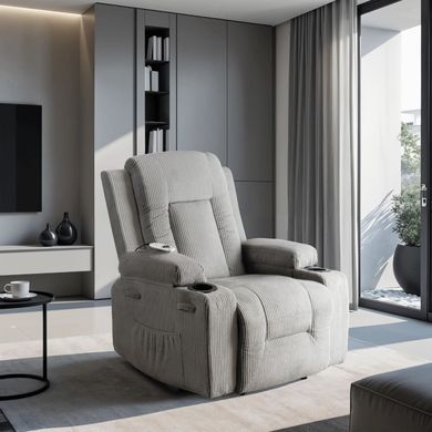 Массажное кресло MEBEL ELITE BOX Вельвет Серый фотография