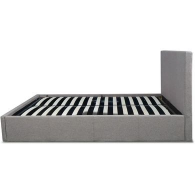 Ліжко двоспальне MEBEL ELITE MELIA, 160x200 см тканина Сірий фотографія