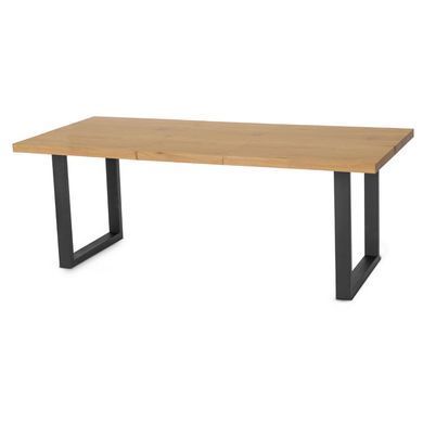Комплект стол раскладной MEBEL ELITE EDWIN 120(160)х90 см Дуб золотой Черный +4 стула CORK Серый фотография