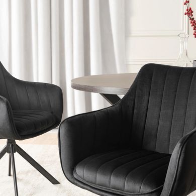 Стул поворотный MEBEL ELITE MUMBAI 2 Velvet&nbsp;Черный фотография