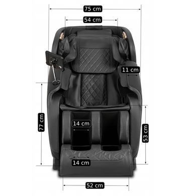 Масажне крісло MEBEL ELITE VX MAX екошкіра Чорний Меню англійською мовою фотографія