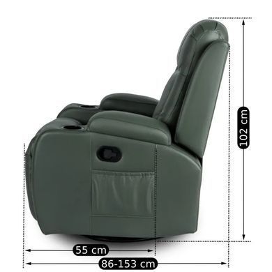 Масажне крісло MEBEL ELITE BOX екошкіра Зелений фотографія