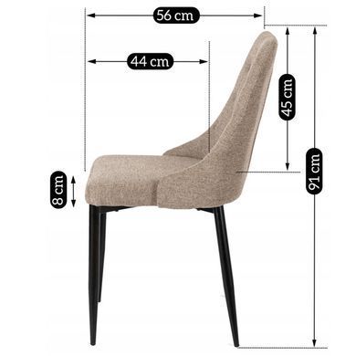 Стул MEBEL ELITE CORK 2 Бежевый фотография