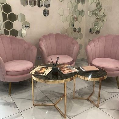 Крісло MAGNOLIA Velvet 1 Gold Signal Антична троянда ** фотографія