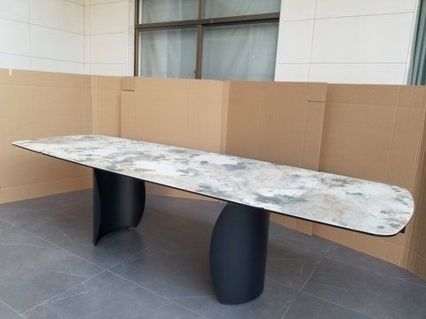 Стол Обеденный PALAZZO FALL ART Concepto 200(300)x100 Керамика Цветная/Черный фотография
