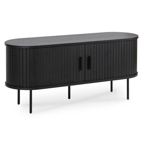 ТВ Тумба MEBEL ELITE TRISH 120 Черный фотография