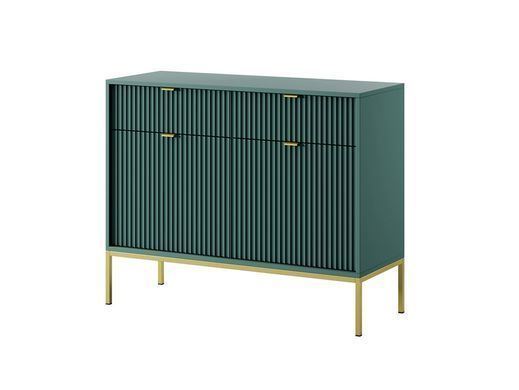 Комод Perfect Home Новая/Nova 2-дверный с 2 ​​ящиками и золотыми ножками KSZ104 Лабрадор фотография