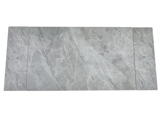 Керамический стол TM-98 VETRO 150(210)x90 бьянко каррара грей + черный фотография