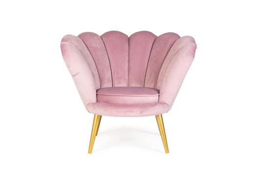 Крісло MAGNOLIA Velvet 1 Gold Signal Антична троянда ** фотографія
