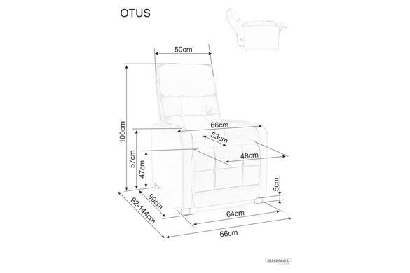 Крісло розкладне OTUS BREGO Signal Беж фотографія