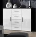 Комод UNI Cama 132 Чорний Мат / Білий Глянець фотографія