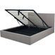 Ліжко двоспальне MEBEL ELITE MELIA, 160x200 см тканина Сірий