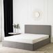 Ліжко двоспальне MEBEL ELITE MELIA, 160x200 см тканина Сірий