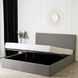 Ліжко двоспальне MEBEL ELITE MELIA, 160x200 см тканина Сірий
