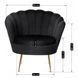 Крісло м'яке з підставкою MEBEL ELITE GRAND Velvet Чорний