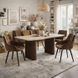 Стол MEBEL ELITE ARAMIS 180х90 Травертин/Орех