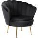 Крісло м'яке з підставкою MEBEL ELITE GRAND Velvet Чорний