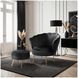 Крісло м'яке з підставкою MEBEL ELITE GRAND Velvet Чорний