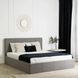 Ліжко двоспальне MEBEL ELITE MELIA, 160x200 см тканина Сірий