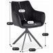 Стул поворотный MEBEL ELITE MUMBAI 2 Velvet&nbsp;Черный
