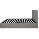 Ліжко двоспальне MEBEL ELITE MELIA, 160x200 см тканина Сірий