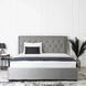 Ліжко двоспальне оксамитове MEBEL ELITE CROS Velvet 160x200 см Сірий