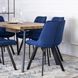 Стілець оксамитовий MEBEL ELITE RICK Velvet, Темно-синій