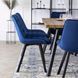 Стілець оксамитовий MEBEL ELITE RICK Velvet, Темно-синій